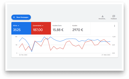 Screenshot Google Ads Ergebnisse